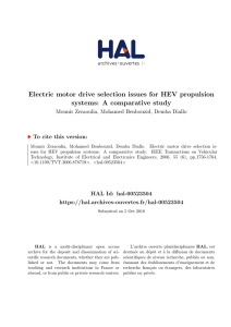 Electric motor drive selection issues for HEV propulsion systems