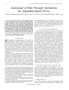 Assessment of ride-through alternatives for adjustable