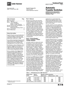 Automatic Transfer Switches