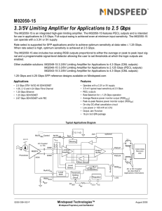 3.3/5V Limiting Amplifier for Applications to 2.5 Gbps