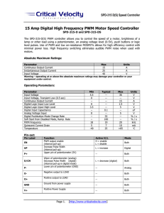 15 Amp Digital High Frequency PWM Motor Speed