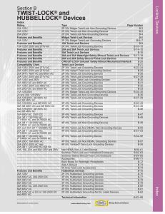 TWIST-LOCK® and HUBBELLOCK® Devices