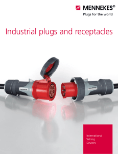 Industrial plugs and receptacles