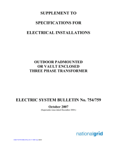 ELECTRIC SYSTEM BULLETIN No. 754/759