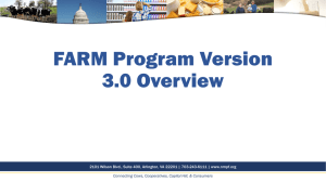 FARM Program Version 3.0 Overview Presentation