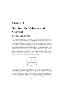 Chapter 3 Solving for Voltages and Currents in circuits