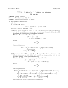 ECE 361: Problem Set *: Problems and Solutions ISI practice