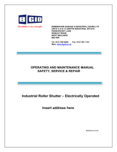 Industrial Roller Shutter – Electrically Operated Insert address here