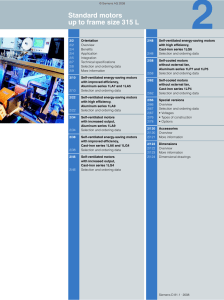 Standard motors up to frame size 315 L