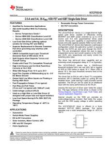 UCC27532-Q1 2.5-A and 5-A, 35-VMAX VDD FET and IGBT Single