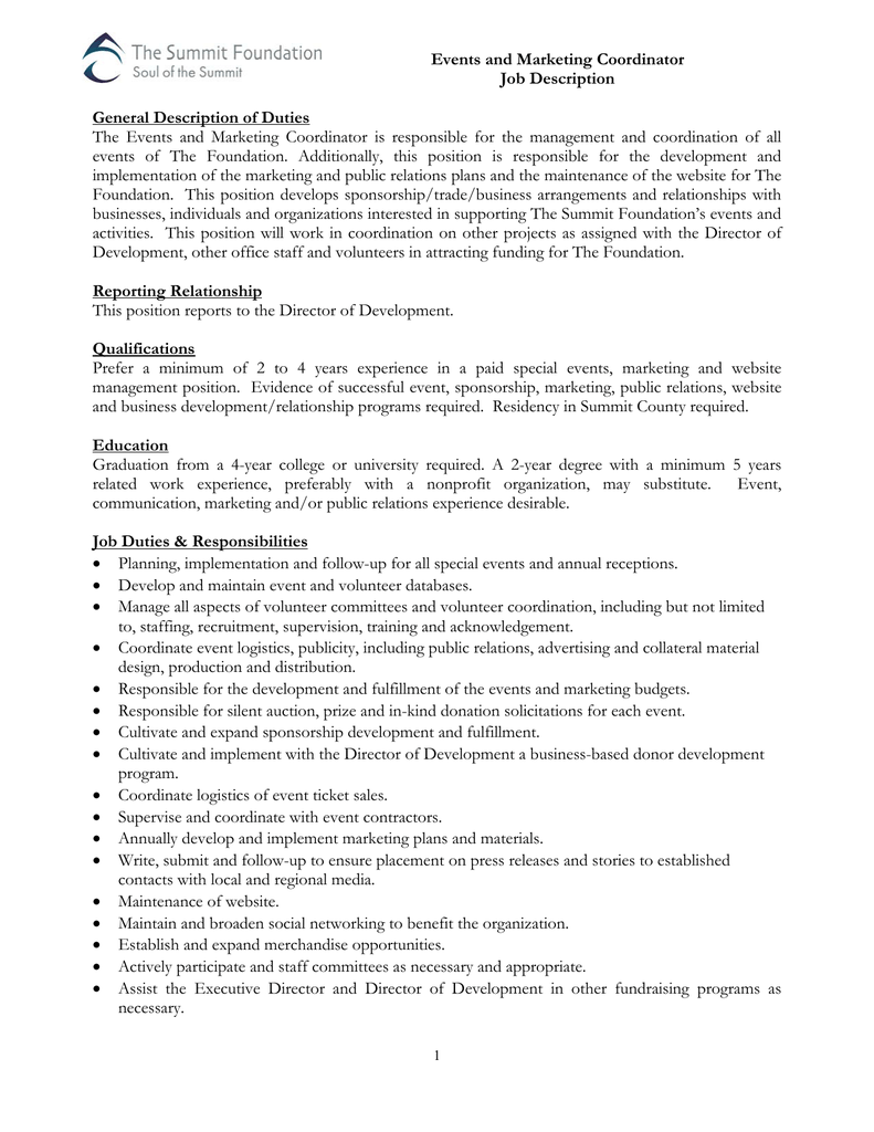 Public Relations Director Job Description Non Profit Job Retro