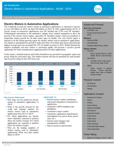 Electric Motors in Automotive Applications
