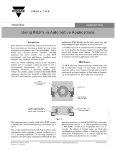 Using IHLP`s in Automotive Applications