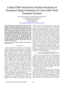 Back EMF-based Rotor Position Prediction in Permanent Magnet