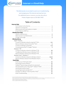 Internet and Email Help