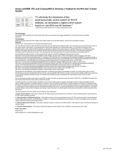 Using LabVIEW, PXI, and CompactRIO to Develop a Testbed for the