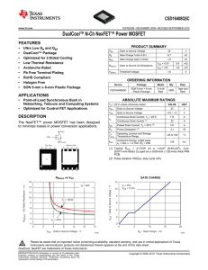 DualCool N-Ch NexFET Power MOSFET (Rev. B)