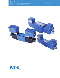 Solenoid Operated Directional Valves Explosion Proof ATEX, UL