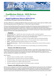Equilibrium Dialysis - RED Devices