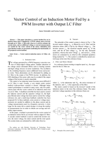 Vector Control of an Induction Motor Fed by a PWM Inverter with