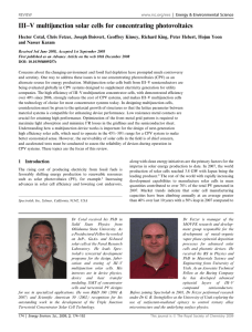 III–V multijunction solar cells for concentrating