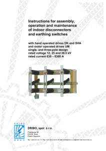 disconnectors with hand operated drives SHA and UM motor