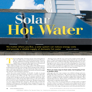 Solar Hot Water - GreenBuildingAdvisor.com