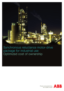 Synchronous reluctance motor-drive package for