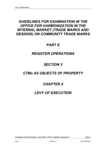 Cancellation of the registration of a levy of execution