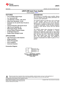 LM1875 20W Audio Power Amplifier (Rev. A)
