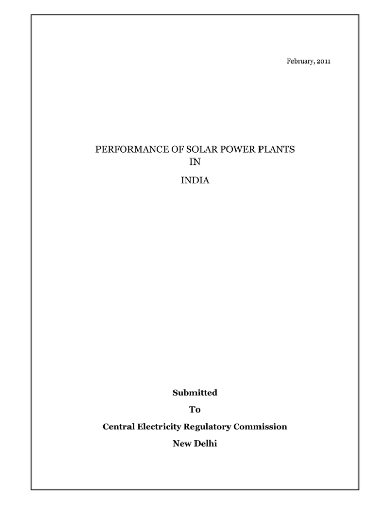 performance of solar power plants in india