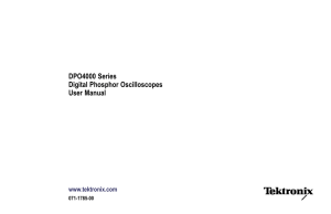 DPO4000 Series Digital Phosphor Oscilloscopes User Manual