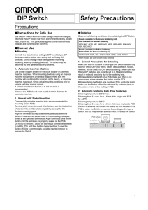 Common Precautions for DIP Switch