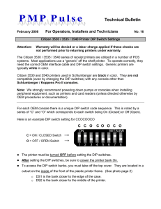 PMP Technical Bulletin on Citizen 3500 Series