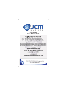 JCM® Global Optipay® Quick Reference Guide Rev 5