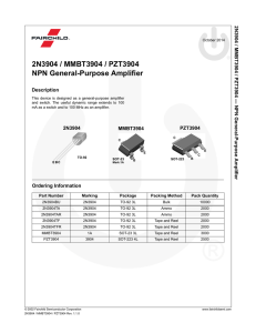 2N3904 MMBT3904 PZT3904 - NPN General