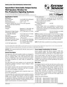 SpectrAlert Selectable Output Series Wall Speaker/Strobes for Fire