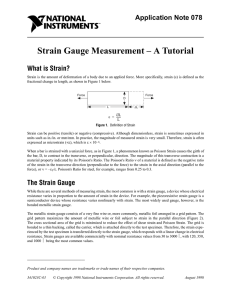 Strain Gauge Measurement – A Tutorial What is Strain?