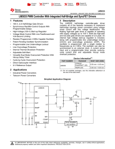 LM5035 PWM Controller With Integrated Half