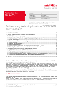 Determining switching losses of SEMIKRON IGBT modules AN 1403