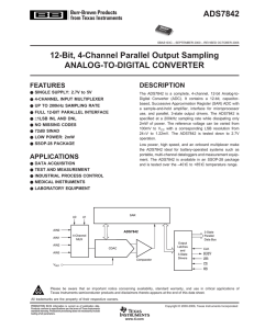 12-Bit, 4-Channel Parallel Output Sampling Analog-to