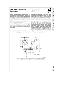 Sine Wave Generation Techniques