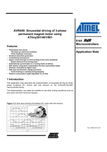 AVR449: Sinusoidal driving of 3-phase permanent magnet