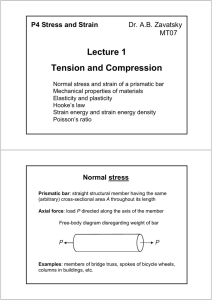 Lecture 1 Tension and Compression