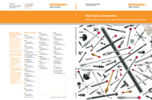 Technical specifications: Styli and accessories