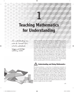 Teaching Mathematics for Understanding