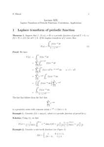 1 Laplace transform of periodic function