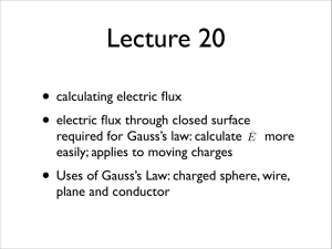 • calculating electric flux • electric flux through closed surface