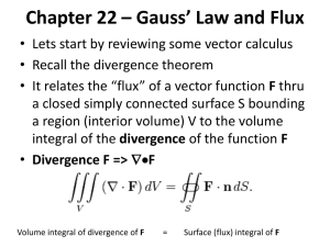 Chapter 22 – Gauss` Law and Flux