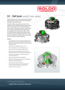 SY - SW limit switch box series